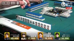 役満テンパイに力がこもる 近藤誠一、今にもツモりそうな手さばきに「ツモれ！近藤！！！」「カッ！来るか」／麻雀・Mリーグ