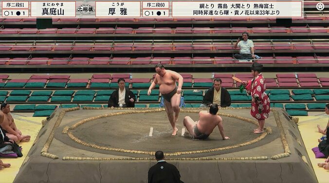 「すごい回転した」強烈な投げに力士が大回転 「ブレイキン」「氷の上みたいに」驚きの声 5枚目