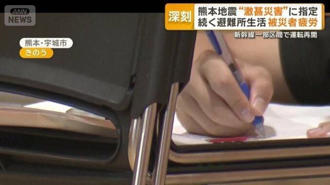 パイプ椅子を勉強机の代わりに