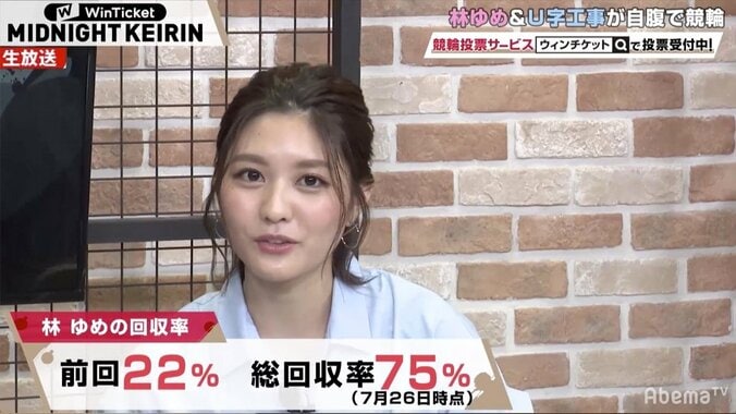 「こんなに当たったのはじめて」林ゆめと瀧山あかねアナウンサーが、怒涛の連続的中／ミッドナイト競輪 1枚目