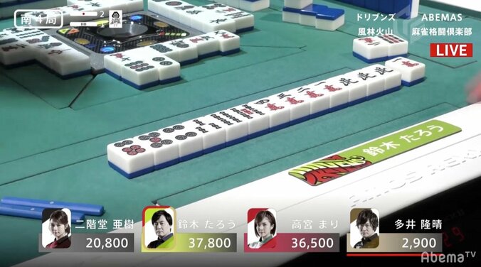 開幕戦は赤坂ドリブンズ・鈴木たろうが勝利／麻雀・Mリーグ2018　朝日新聞ファイナルシリーズ 2枚目