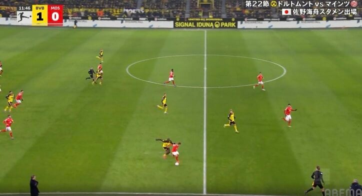 【写真・画像】「エグすぎん？」鉄人・佐野海舟、“爆速タックル”→立ち上がって“速攻プレス”「どこにでもいるやん」試合終了間際でも驚異の運動量　1枚目