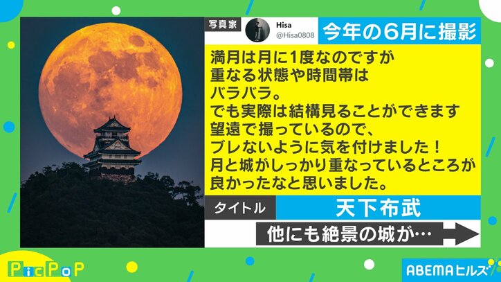 月に一度しか見られない? 絵に描いたような“岐阜城”の絶景に圧倒 「実写なんですか!?」