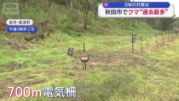 700メートルに渡る電気柵も取り付け