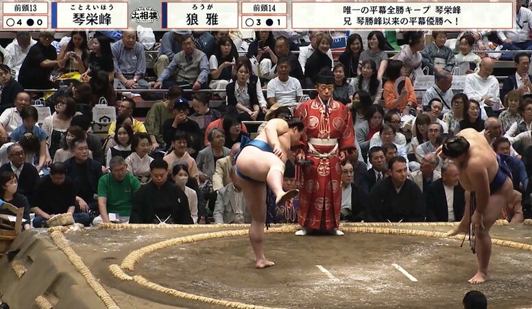 大相撲、着物姿の美人女優が角界随一の&ldquo;美四股&rdquo;にうっとり 「お着物姿美しい」「オーラが」カメラが捉えた一コマに反響続々