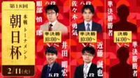 【放送】第18回 朝日杯準決勝・決勝 服部七段-井田五段/佐々木八段-近藤八段