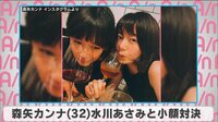 森矢カンナ 水川あさみと小顔対決