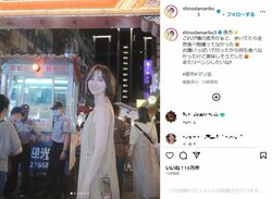 篠田麻里子の台湾で撮った“振り返りショット”にファン歓喜「とっても素敵です」「女神」