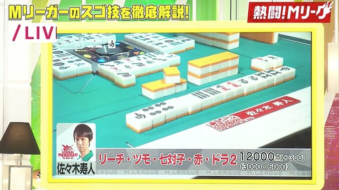 役はバレバレでも効力発揮！　待ち牌が見えない七対子を作り出すプロの技量／麻雀・Mリーグ 2枚目