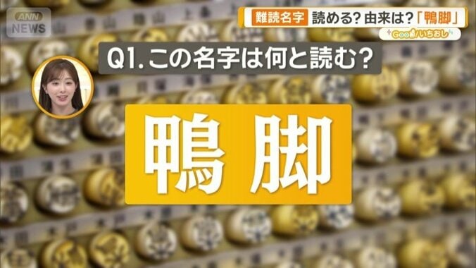 「鴨脚」は何と読む？