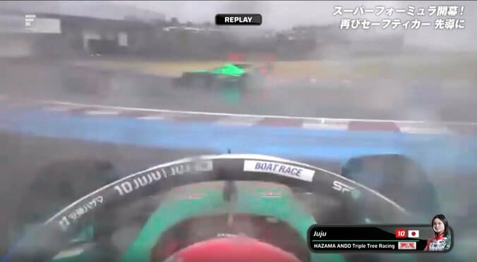 現役女子大生レーサーが痛恨の単独スピン…大荒れ国内最速レース、終盤のアクシデントにJuju感情爆発「ごめん！」 3枚目