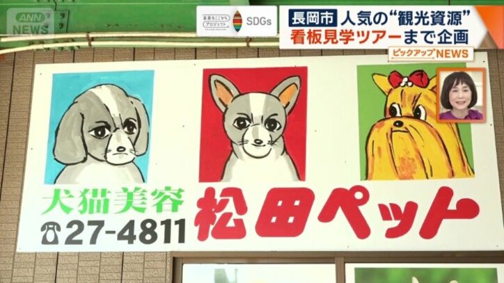 松田ペットの手描き看板