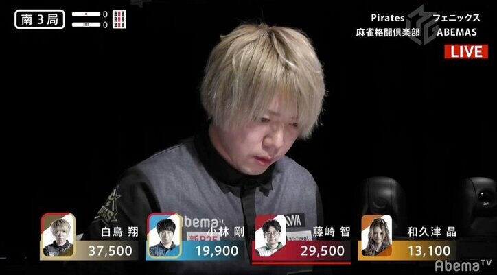 白鳥翔、今期2度目の“翔TIME” 後輩・松本の無念晴らす2勝目/麻雀・Mリーグ