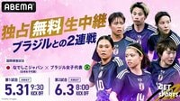 なでしこジャパン、ブラジル女子代表戦（5月31日＆6月3日）の放送・中継、試合概要、招集メンバー