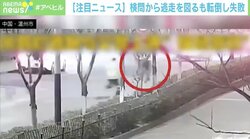 急停車したナンバーのないベンツ、飲酒運転の男が逃亡 中国・温州市