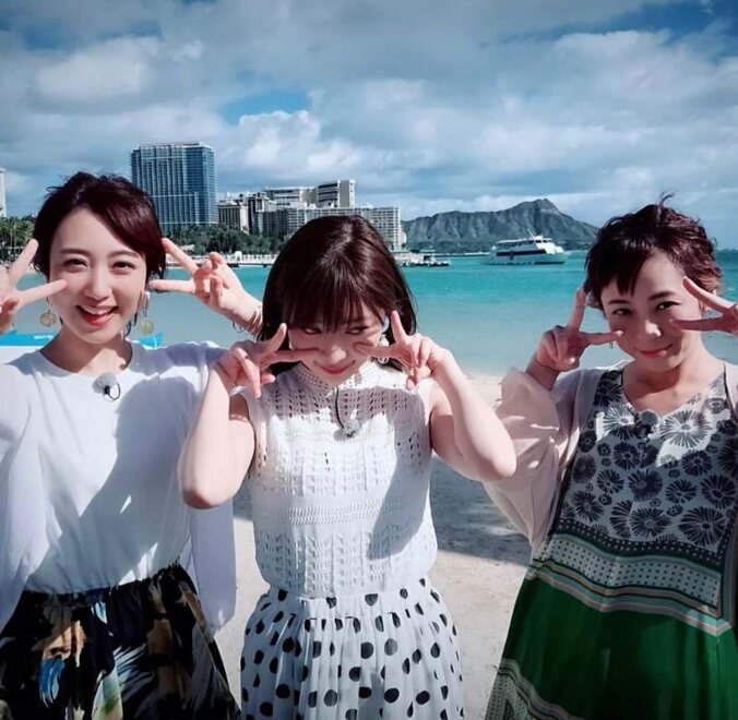 川田裕美アナ、指原莉乃らと『今くら』ハワイショット公開 1枚目