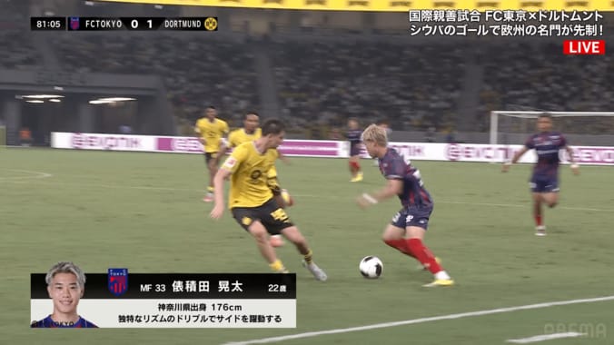 「三笘みたい」FC東京逸材の“ドルトムント3人抜き”にファン大興奮！電撃ドリブルに「足速すぎる」「やっぱ俵積田で攻めるしかない」 2枚目