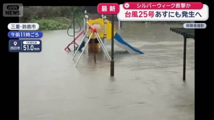 冠水した公園