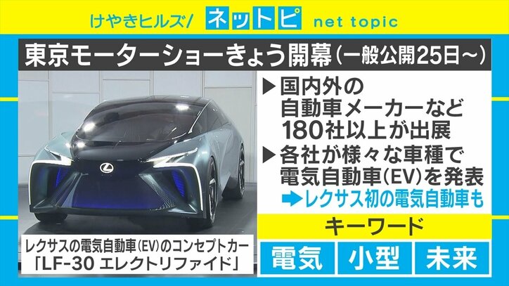 東京モーターショー開幕 日産、トヨタ、レクサスが新型EVを披露