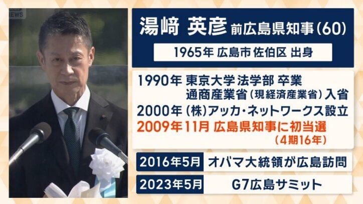 湯崎英彦前知事は広島市出身