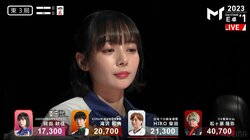 “クイーン・オブ・不敵な笑み”確定！岡田紗佳の表情に熱血実況がたまらず全力アフレコし放題「いい顔してるw」／麻雀・Mトーナメント