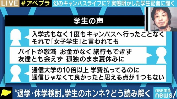 「一度もキャンパス行ってない」…コロナ禍の大学生 実は授業に不満多い？ これからの“新しい授業様式”は 2枚目