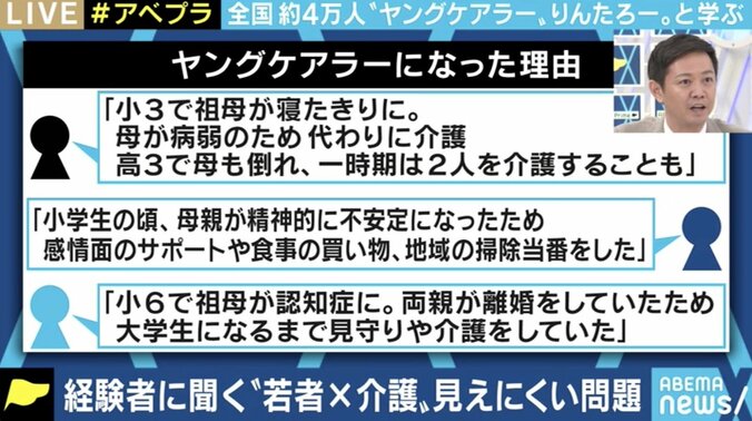 「“しんどい”という認識も持たなかった」「自分が頑張らなければという一心だった」10代で進学・就職と介護の両立を迫られるヤングケアラーたち 2枚目