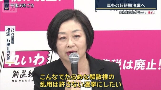 れいわ新選組　櫛渕万里共同代表