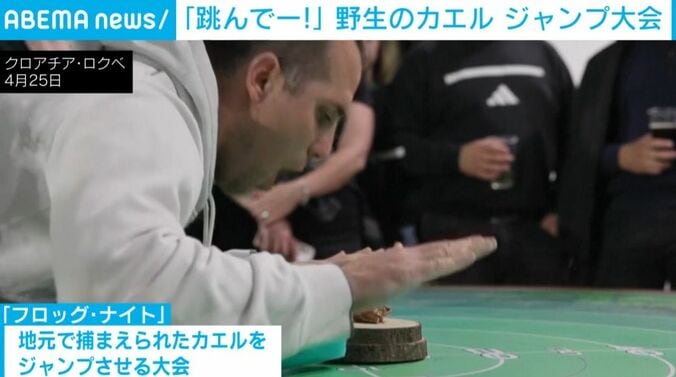 参加者とカエル