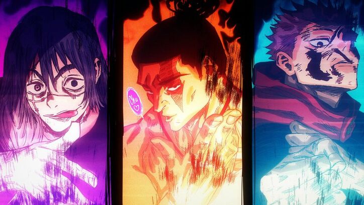 アニメ「呪術廻戦」45話場面カット 虎杖悠仁、東堂葵、真人