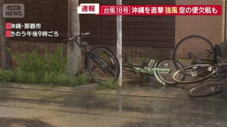 国際通りでも強風が
