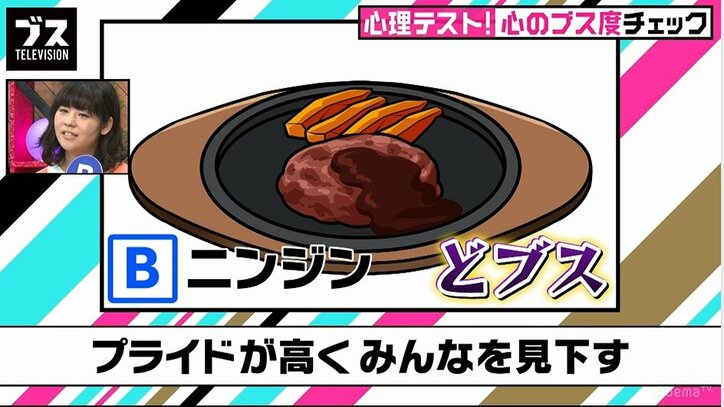 ハンバーグに欠かせない付け合わせは？　心理テストで見えてくる内面ブス度