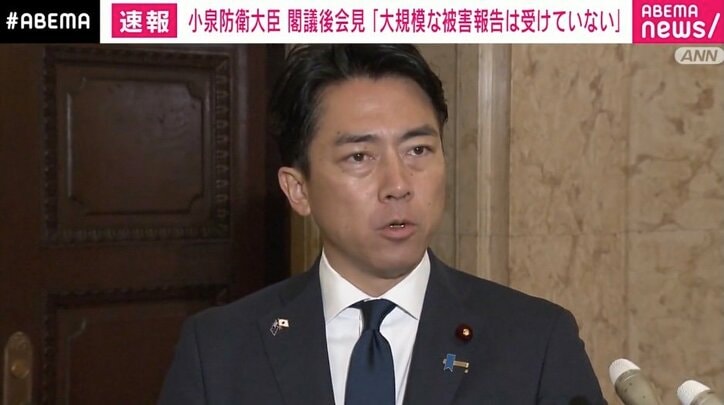 【写真・画像】小泉防衛大臣「自衛隊は航空機延べ23機、固定翼8機、ヘリ15機により上空からの情報収集」「基地・駐屯地を一時的な避難所として開放」青森県で震度6強地震から一夜明け 1枚目