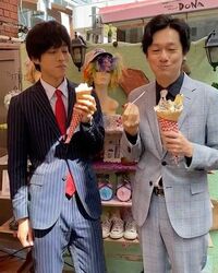 『あのキス』松坂桃李＆井浦新のクレープを食べるキュートな動画に「かわいいが過ぎる」「最高なお2人」と称賛