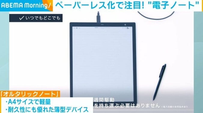 物流現場などから「使ってみたい」との声も 注目高まる“電子ノート”、伊藤忠商事が法人向けに販売開始 1枚目