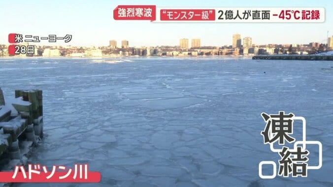 ハドソン川は凍結