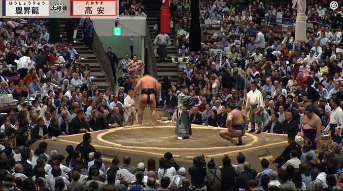 豊昇龍の付け人が…花道で“ただならぬ”動き「めっちゃ走ってる」「集まってきた」アクシデントの際にファン注目の一コマ 4枚目