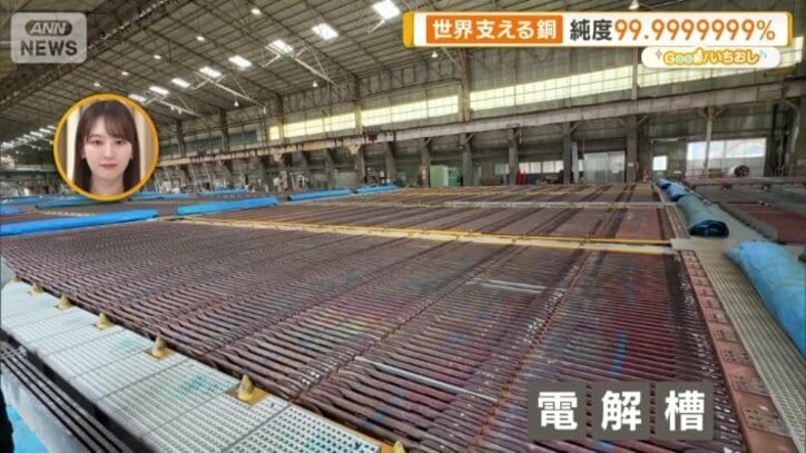 銅の電気分解を行う