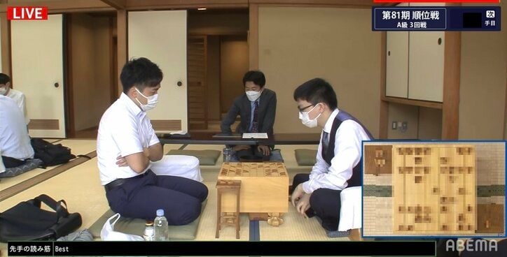 永瀬拓矢王座VS菅井竜也八段 戦型は「中飛車」に／将棋・順位戦A級