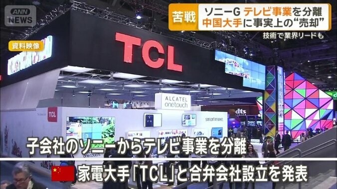 子会社のソニーからテレビ事業を分離