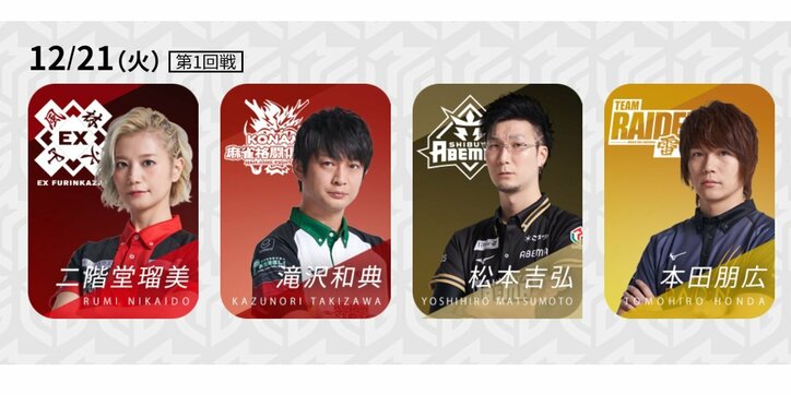 本田朋広、逆襲の勝利なるか ルーキーイヤーで苦戦の連続から脱逆へ／麻雀・Mリーグ