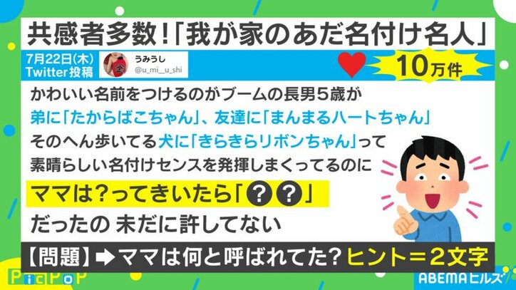 なんでそうなった 息子が付けた衝撃の あだ名 に母 未だに許してない 国内 Abema Times