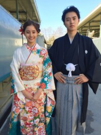 『ドメキス』山崎賢人×新木優子、和装2ショットを限定公開しファン絶賛「美男美女」「うっとり」