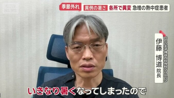 5月の熱中症患者が急増
