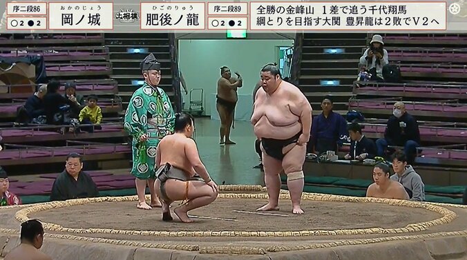 序二段八十六枚目・岡ノ城（写真左）