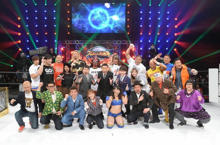 史上初「プロレス総選挙」開催！今夜、最高のプロレスラーが決まる　ハリウッドJURINAことSKE48松井珠理奈がレインメーカーポーズ炸裂