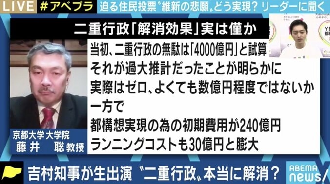 「再チャレンジはない。負けたら政治家として“結論”出す」大阪府・吉村知事が1時間にわたり訴え 迫る大阪都構想の住民投票 3枚目