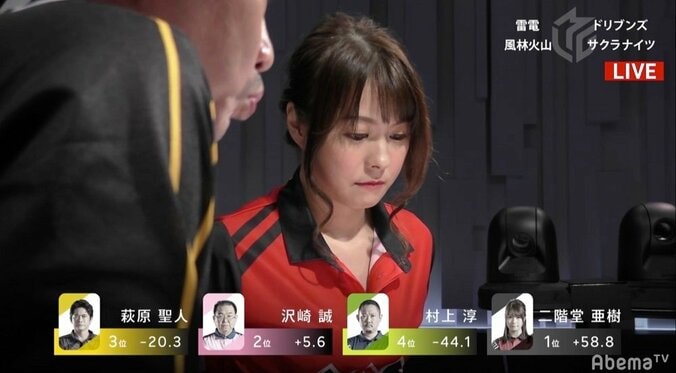 女流プロ第一人者の意地　二階堂亜樹、志願の連続出場で今期初勝利／麻雀・Mリーグ 2枚目