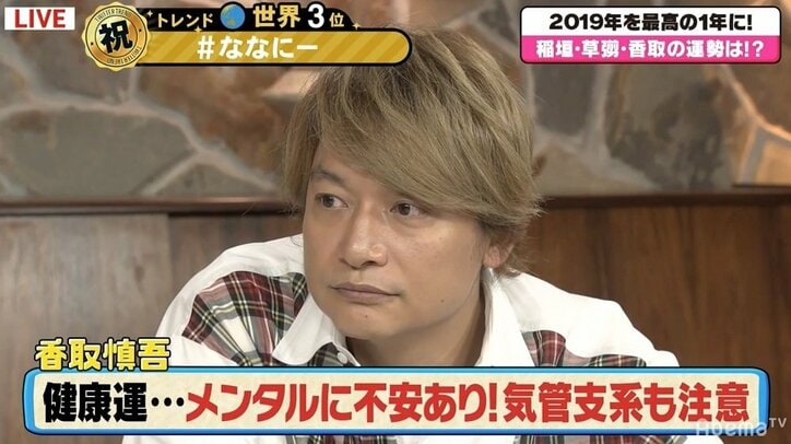 香取慎吾、2020年の占い結果に「どうなっちゃうの…」