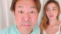 「やっぱかおでけぇ〜」木下優樹菜と藤本敏史の2ショット